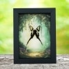 White Dragontail Butterfly Fairy Forest Lamproptera curius Framed Taxidermy Display