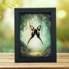 White Dragontail Butterfly Fairy Forest Lamproptera curius Framed Taxidermy Display