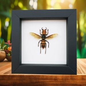 Murder Hornet Vespa mandarinia japonica Asian Hornet Framed Taxidermy Classic Black Display