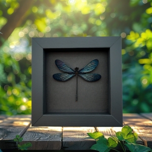 Aurora Borealis Glittery Purple Damselfly Framed Taxidermy Moonlight Display