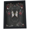 Gothic White Zebra Swallowtail Butterfly Black Roses Eurytides Protesilaus Real Framed Taxidermy Display