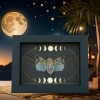 Real White Ghost Cicada Moon Phases Ayuthia spectabilis Framed Insect Taxidermy Display