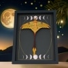 Real Comet Moth Gothic Moon Phases Argema mittrei Resting Framed Taxidermy Display