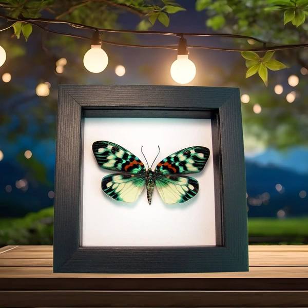 Burnet moths, Tiger moths, Hawk moths & Geometridae moths. Real framed moths from around the world