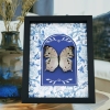 Mother Of Pearl Butterfly Blue Chintz Salamis parhassus Framed Taxidermy Display