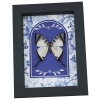 White Swallowtail Butterfly Blue Chintz Graphium agetes Framed Taxidermy Display
