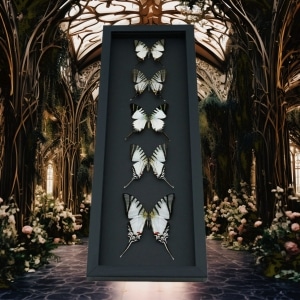 Wedding White Swallowtails Butterflies Framed Butterfly Collection Taxidermy Moonlight Display