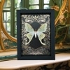 Luna Moth Gold Foil Gothic Ravens Real Framed Actias luna Taxidermy Display