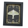 Real Framed Luna Moth Art Deco Border Actias luna Resting Taxidermy Display