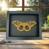 Antheraea polyphemus Female Moth XL Resting Real Framed Taxidermy Moonlight Display