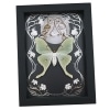 Real Framed Luna Moth Silver Foil Owls Moon Art Nouveau Actias luna Taxidermy Display
