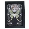 Real Framed Luna Moth Silver Foil Owls Moon Art Nouveau Actias luna Taxidermy Display