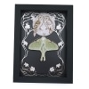 Real Framed Luna Moth Silver Foil Owls Moon Art Nouveau Actias luna Resting Taxidermy Display
