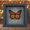 Danaus plexippus male Monarch Butterfly Gothic Black Heart Framed Taxidermy Display