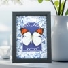 Great Orange Tip Butterfly Blue White French Hebomoia glaucippe Framed Taxidermy Display