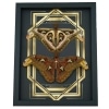 Real Atlas Moth Pair Art Deco Border Attacus Atlas Moth Set Framed Taxidermy Display