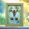 Rhacophorus reinwardtii Tree Frog Framed Taxidermy Sage Green Display