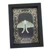 Real Luna Moth Gold Foil Gothic Victorian Actias luna Resting Framed Taxidermy