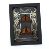 Monarch Butterfly Collection Gold Foil Gothic Tarot Card Danaus plexippus Resting Pair Framed Taxidermy Display