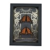 Monarch Butterfly Collection Gold Foil Gothic Tarot Card Danaus plexippus Resting Pair Framed Taxidermy Display