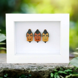 Real Man Face Beetle Collection Catacanthus incarnatus Framed Beetles Taxidermy Vibrant White Display